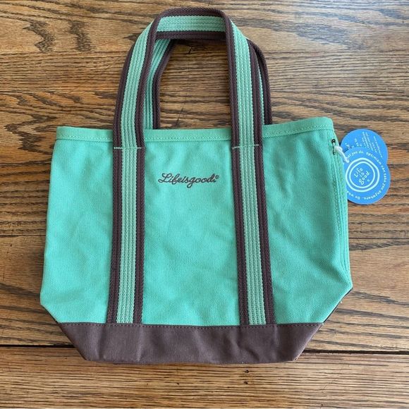 Life Is Good Handbags - Life Is Good Green Canvas Mini Ultimate Tote Bag New With Tags